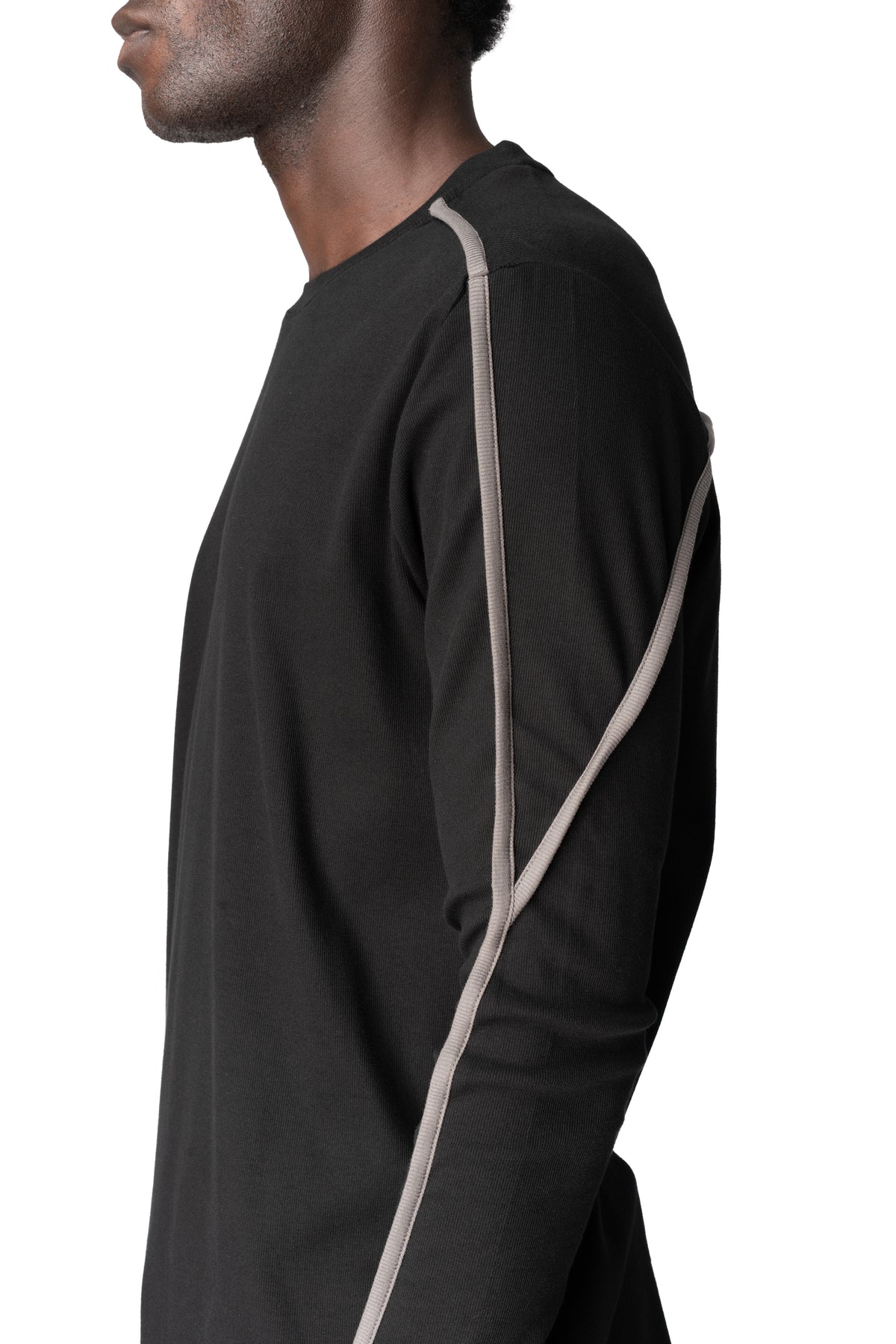 Thom Krom | AW26 - Cotton stretch jersey top, Black MTS960
