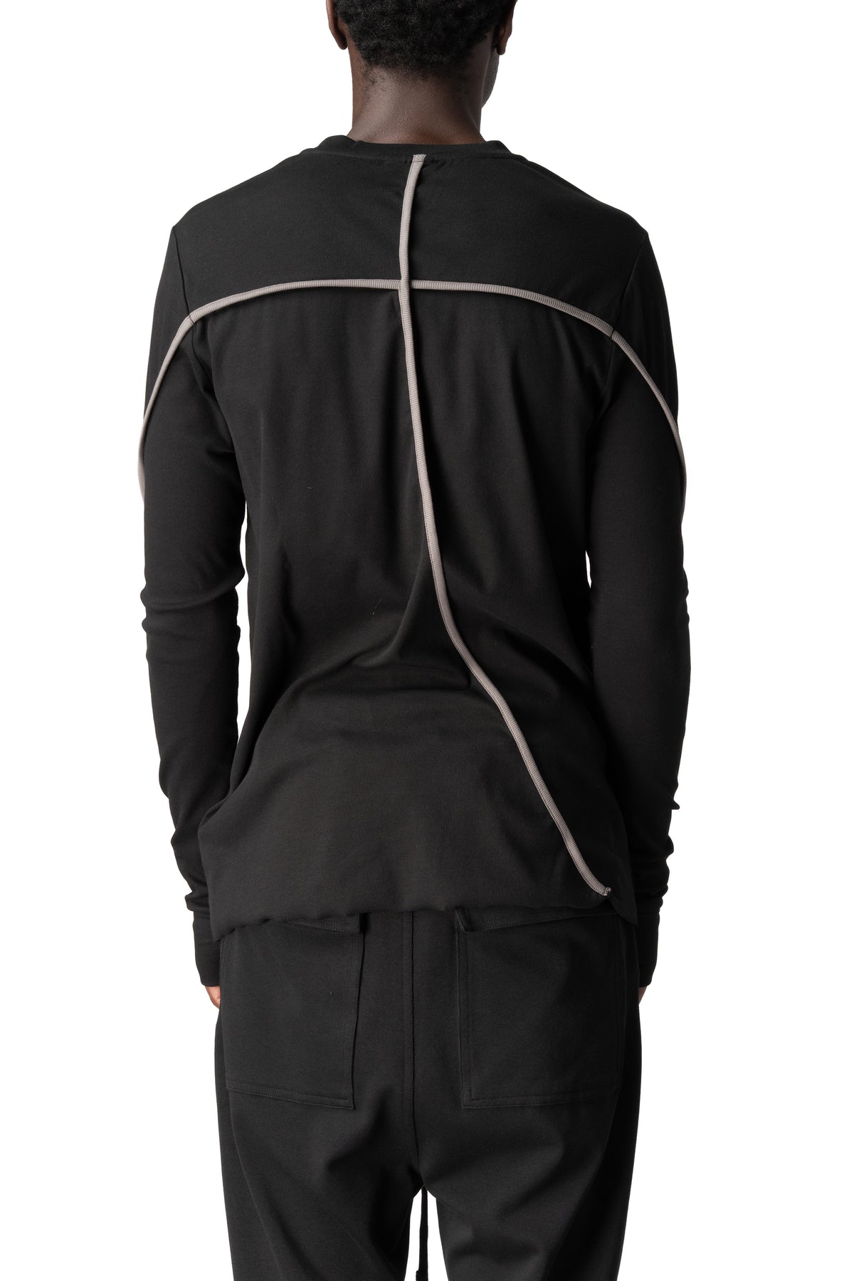 Thom Krom | AW26 - Cotton stretch jersey top, Black MTS960
