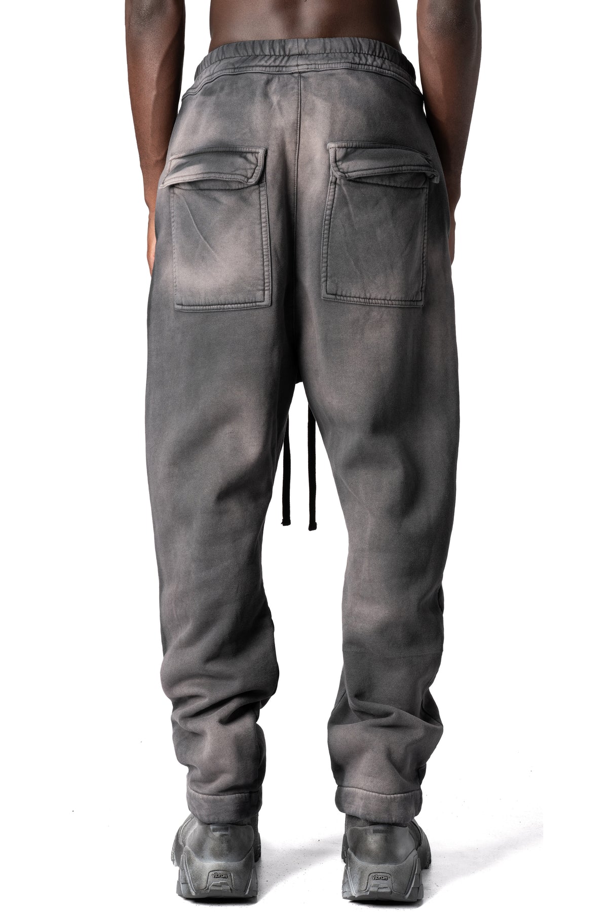 Thom Krom | AW26 - Cotton trousers, Grey stone wash spray MST527
