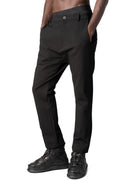 Tapered stretch trousers, Black