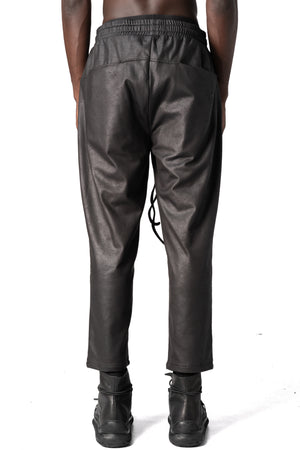 Never Enough | AW26 - Eco vegan leather drawstring pants, Black MPA070