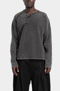 Cold dyed henley sweater