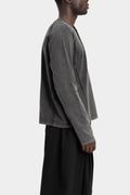 Cold dyed henley sweater