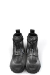 Laced canvas boots