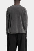 Cold dyed henley sweater