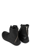 Spiral Zip Calf Leather Sneakers