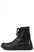Spiral Zip Calf Leather Sneakers