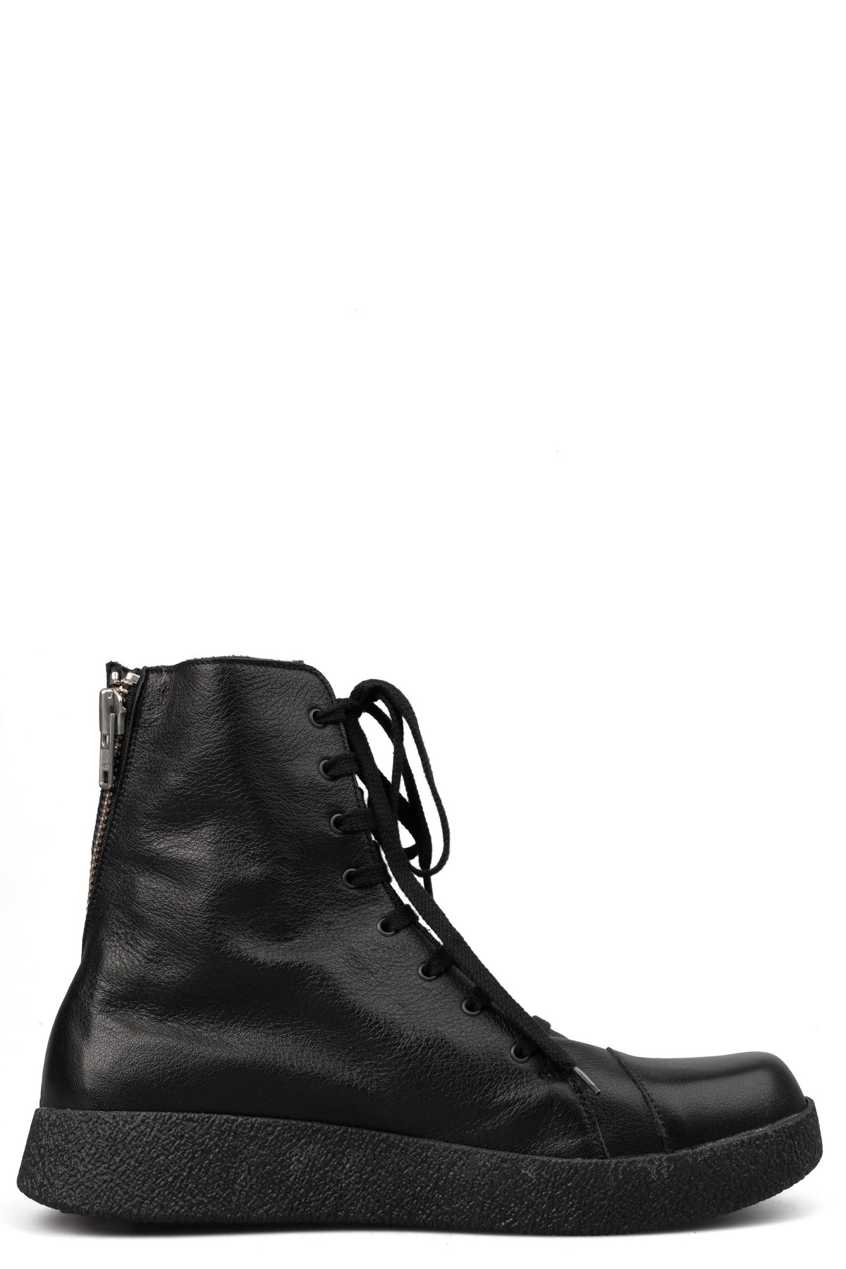 LEB - AW26 | Spiral Zip Calf Leather Sneakers, shot on table