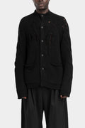 Cable knit buttoned cardigan