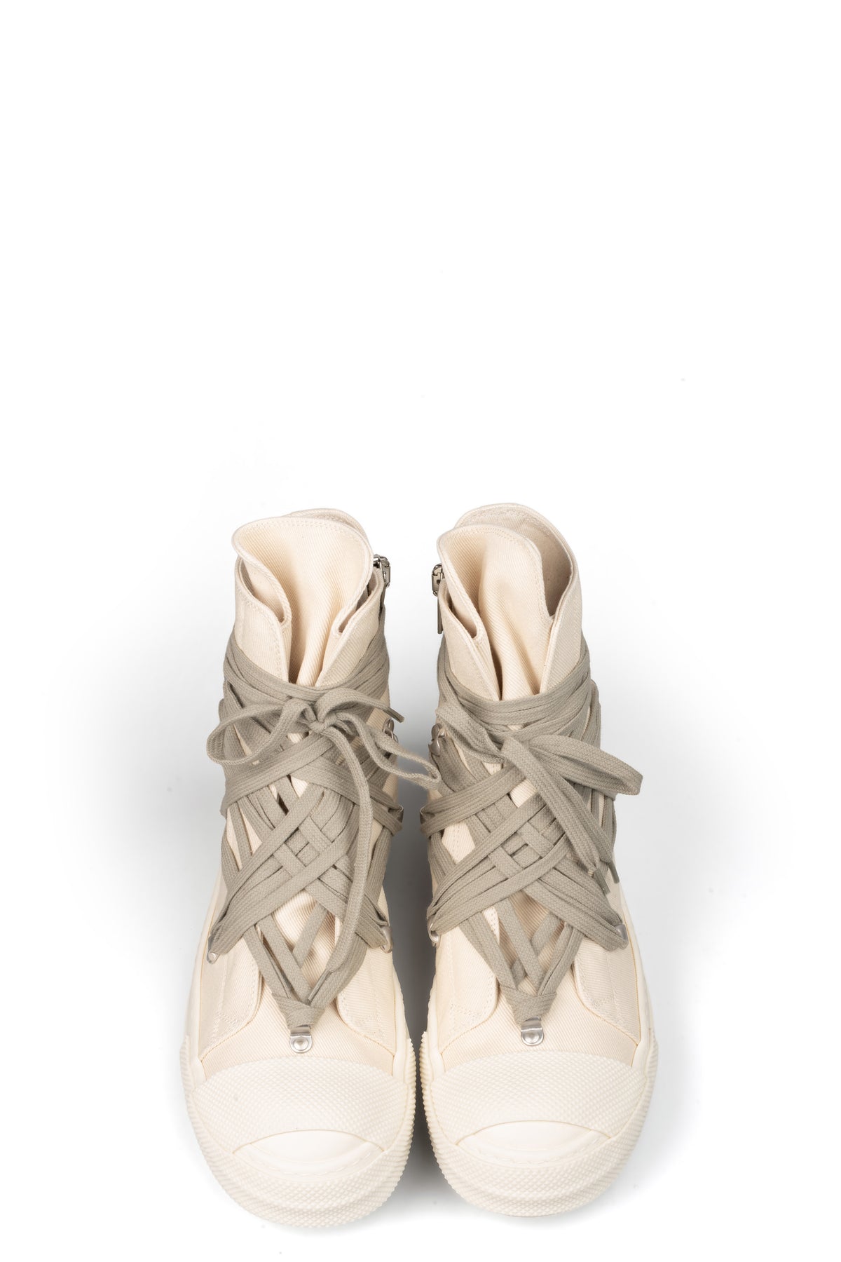 Rick Owens DRKSHDW | AW26 - Megalace Denim Shoes, Milk/Milk/Milk/Milk DU02F6809DOH1W1
