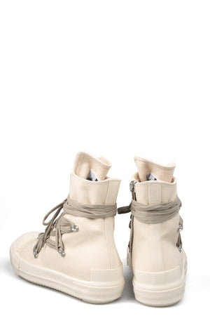 Rick Owens DRKSHDW | AW26 - Megalace Denim Shoes, Milk/Milk/Milk/Milk DU02F6809DOH1W1