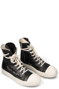 Rick Owens DRKSHDW | AW26 - Sneaks Denim Shoes, Black/Milk/Milk DU02F6800BMC