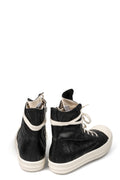 Rick Owens DRKSHDW | AW26 - Sneaks Denim Shoes, Black/Milk/Milk DU02F6800BMC