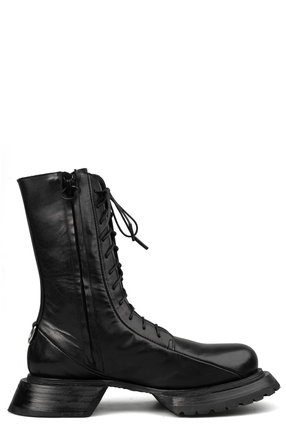 Leather boots, Black
