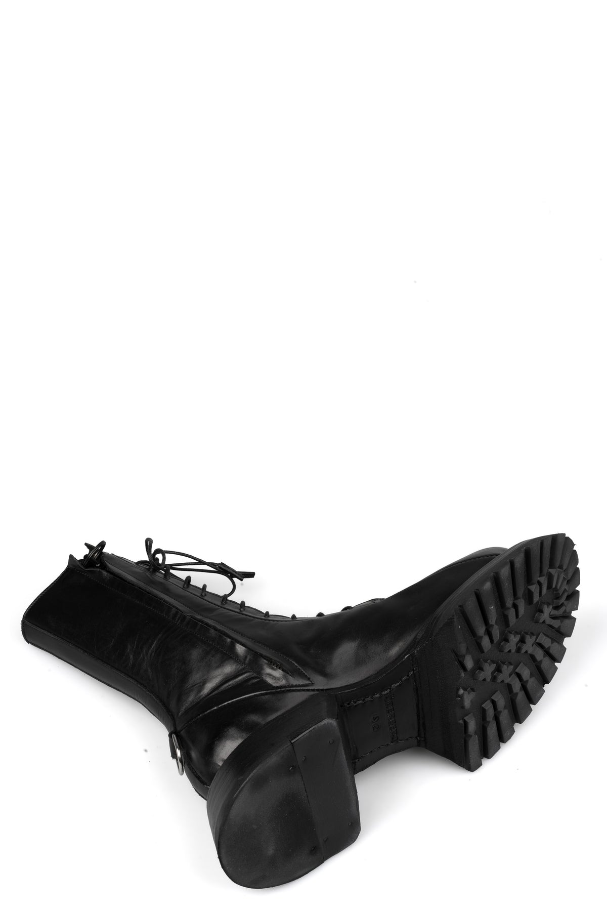 Leather boots, Black