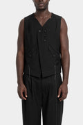 Embroidered wool waistcoat