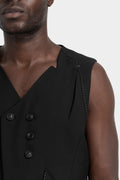 Embroidered wool waistcoat