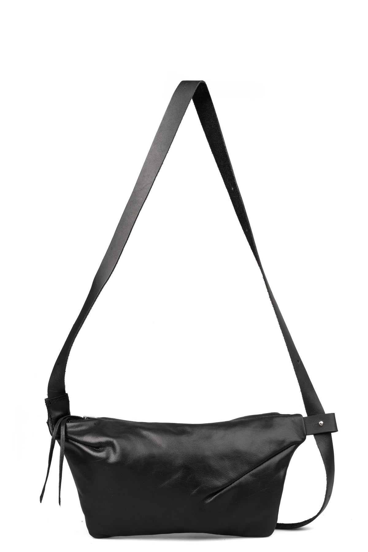 Werkschwarz | AW26 - Leather Cross Body Bag, shot on table