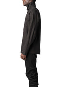 Heavy lyocell twill high collar shirt