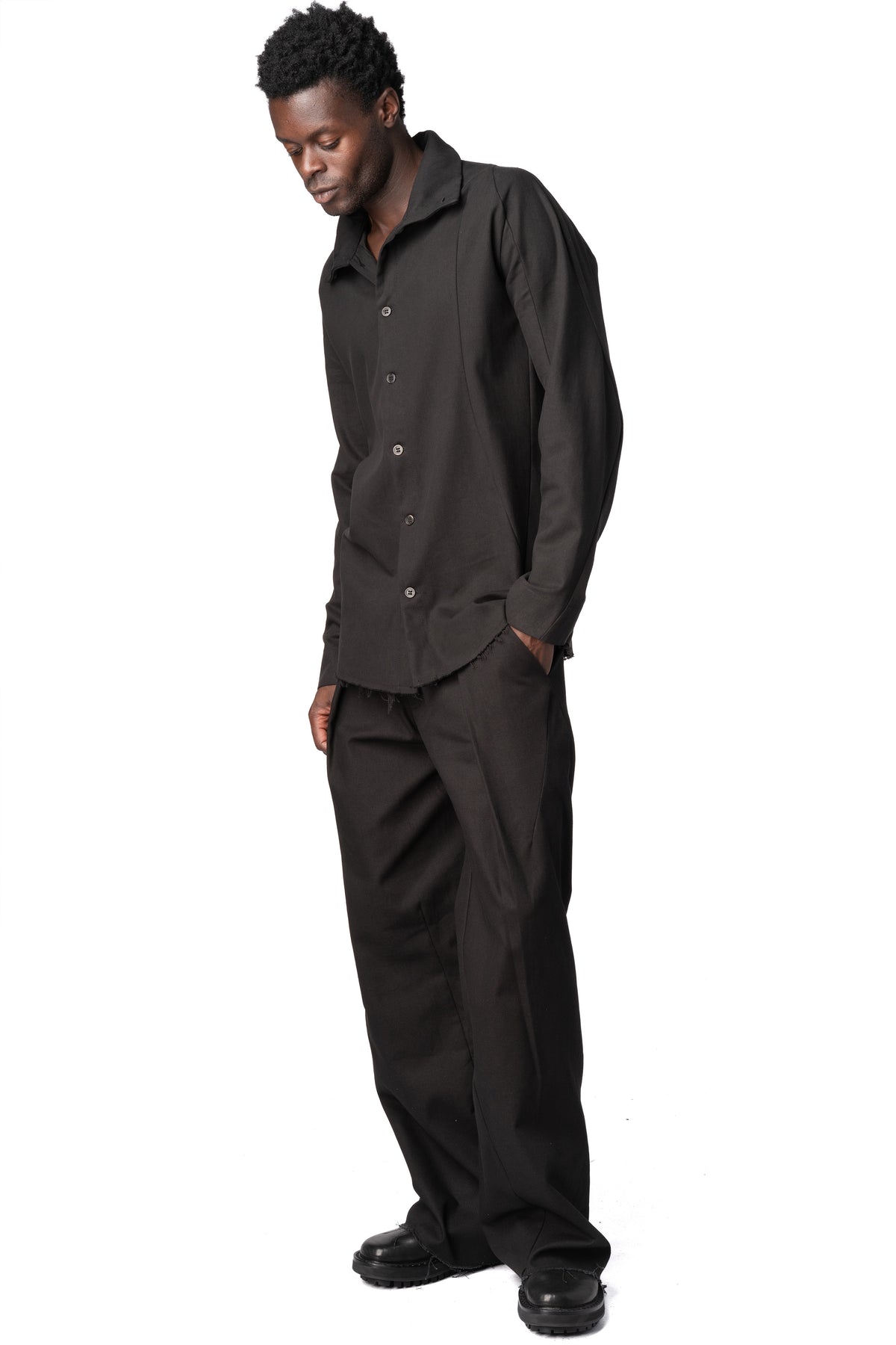 LEB Leon Emanuel Blanck | AW26 - Heavy lyocell twill high collar shirt, K03-HCS-HLT