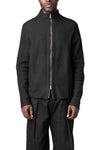 Wool crepe zip sweater