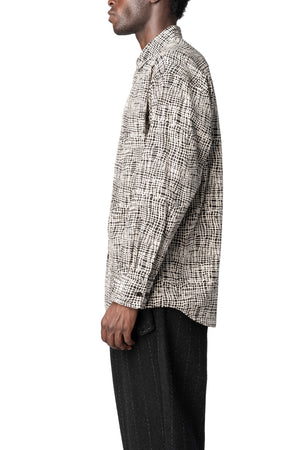 Y's Yohji Yamamoto | AW26 - Graphic print cotton shirt, Black MW-B73-014