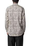 Graphic print cotton shirt, Black