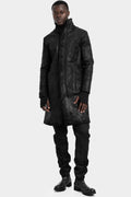 Wool cashmere brush stroke treated coat