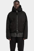Short padded hooded jacket