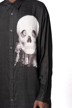 Y's Yohji Yamamoto | AW26 - Printed cellulose PT shirt, Black MW-B18-202