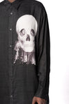 Printed cellulose PT shirt, Black