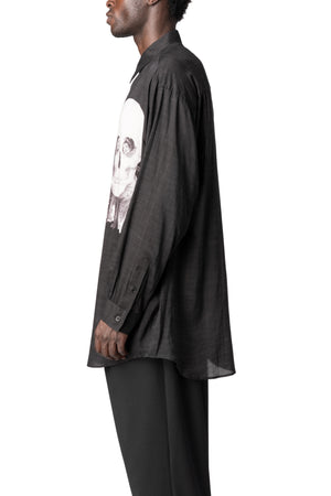 Y's Yohji Yamamoto | AW26 - Printed cellulose PT shirt, Black MW-B18-202