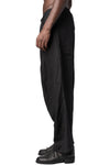 Baggy 5 pocket skewed wool linen pants