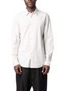 Slim sutured cotton shirt, Off White