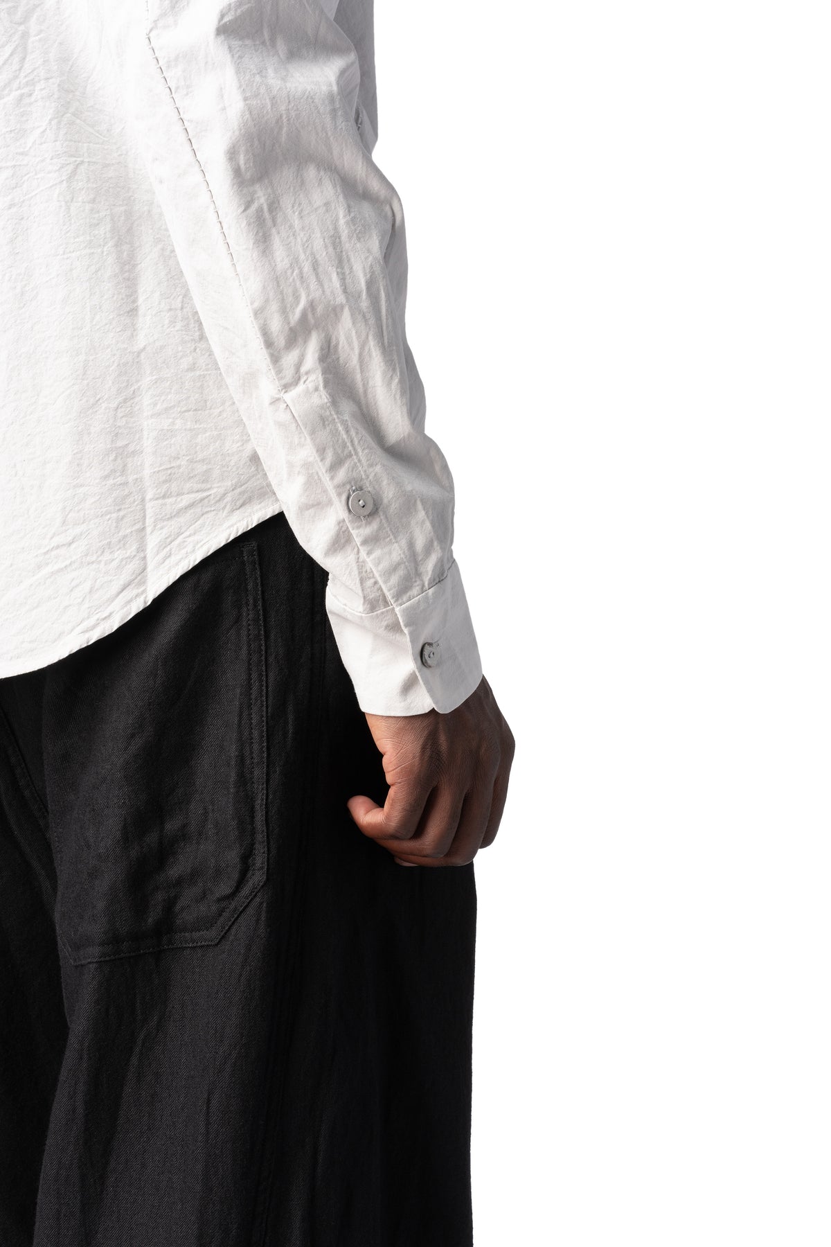 Forme D'Expression | AW26 - Slim sutured cotton shirt, Water US038