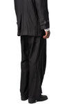 Baggy 5 pocket skewed wool linen pants