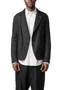 Cropped wool linen mess jacket