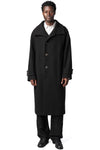 High neck wool cashmere overcoat