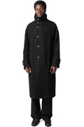 High neck wool cashmere overcoat