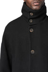 High neck wool cashmere overcoat