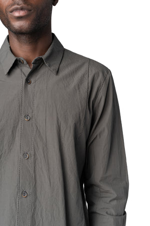 Forme D'Expression | AW26 - Slim sutured cotton shirt, Carbon US038