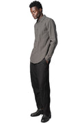 Slim sutured cotton shirt, Carbon
