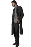 Double breasted wool cashmere chester coat, Anthracite