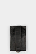 Folded leather wallet, Black