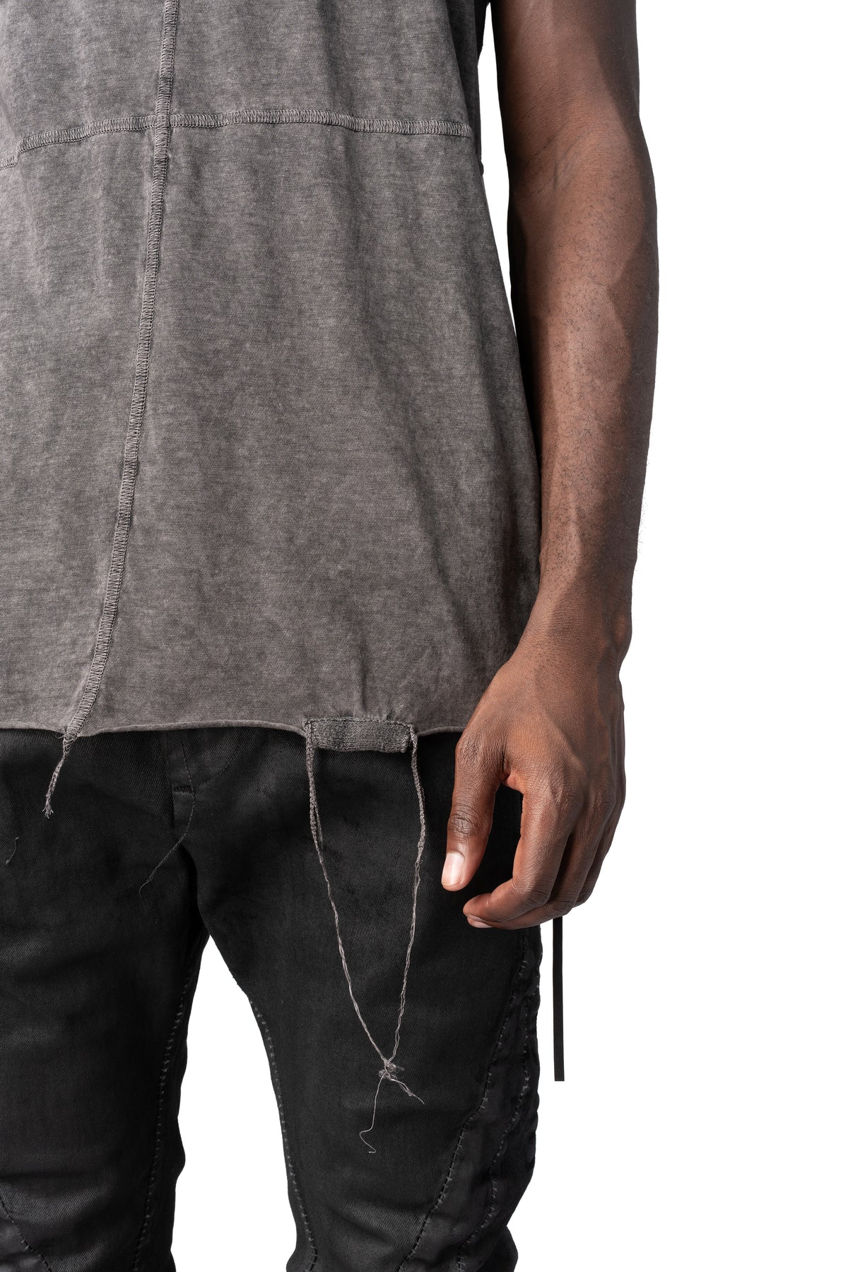 MD75 | AW26 - Panelled crew neck cotton t-shirt, Antra Wash MD13150