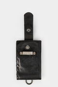 Folded leather wallet, Black