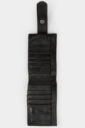 Folded leather wallet, Black