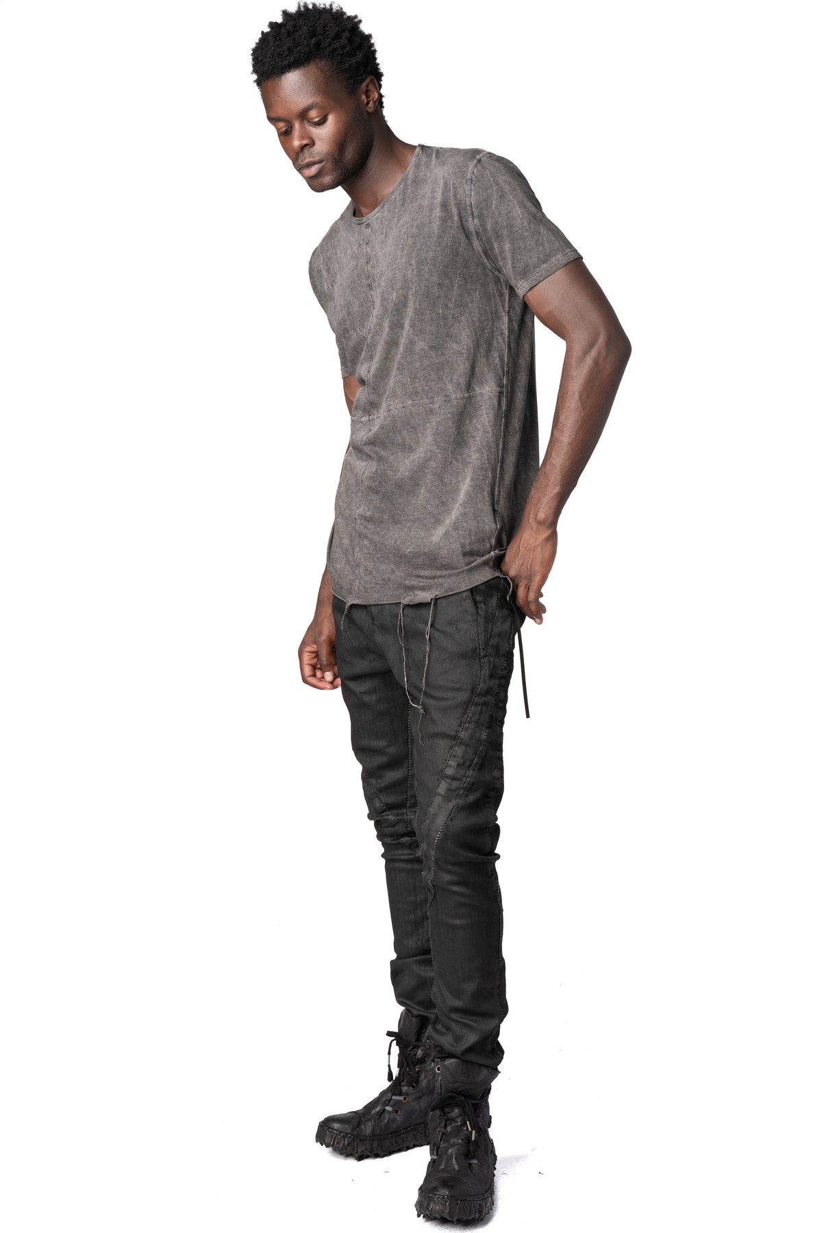 MD75 | AW26 - Panelled crew neck cotton t-shirt, Antra Wash MD13150