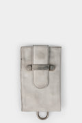 Folded leather wallet, Dirty grey