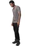 V neck cross seam cotton t-shirt, Antra Wash